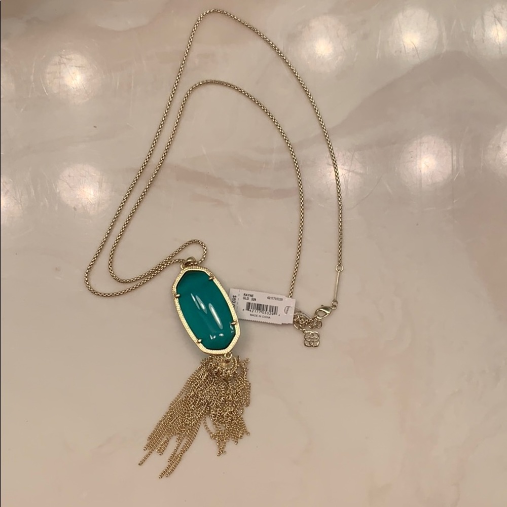 Kendra Scott Rayne Pendant Necklace Emerald